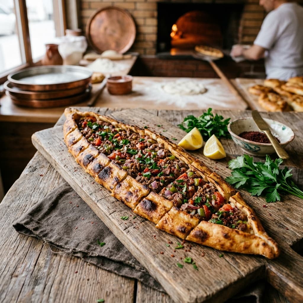 Kıymalı pide