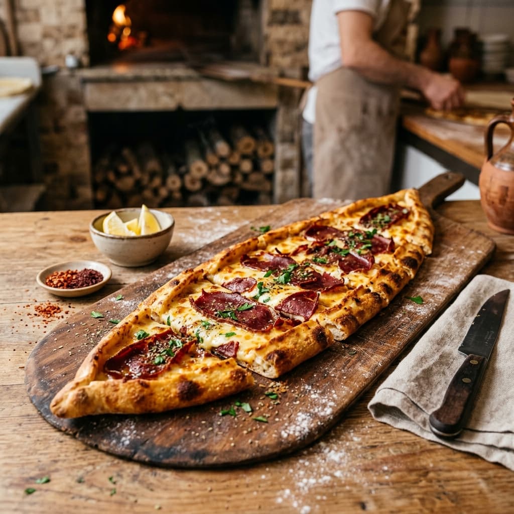 Pastırmalı pide